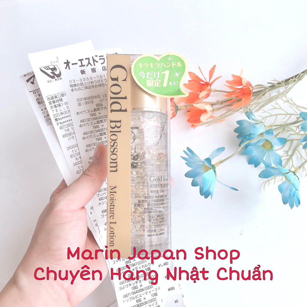 (Sale 90%) Kem Dưỡng và nước hoa hồng Tinh Chất Vàng Gold Blossom (Made in Japan) vàng lá nguyên chấ