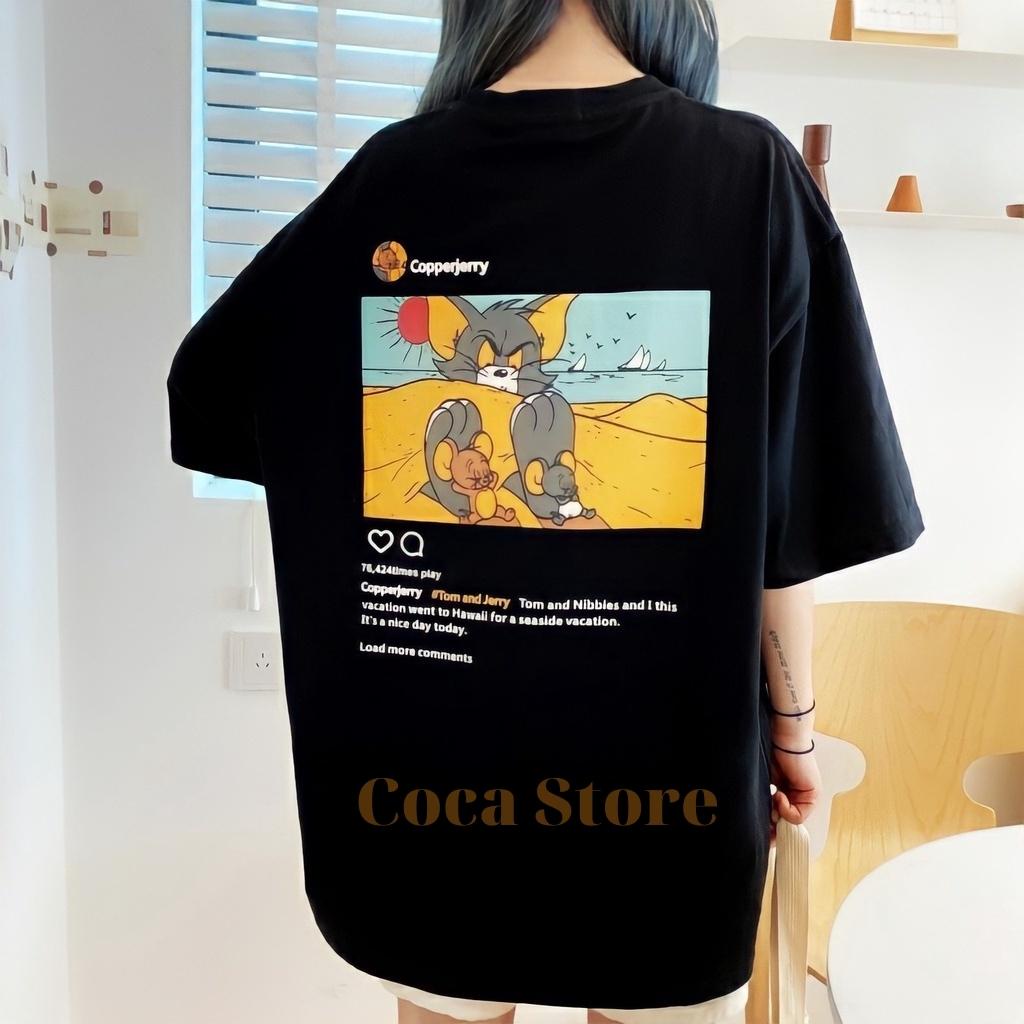 Áo Thun Tay Lỡ Unisex COPPER Coca Store, Áo Phông Nam Nữ Form Rộng, Đủ Size Từ 36kg Đến 75kg
