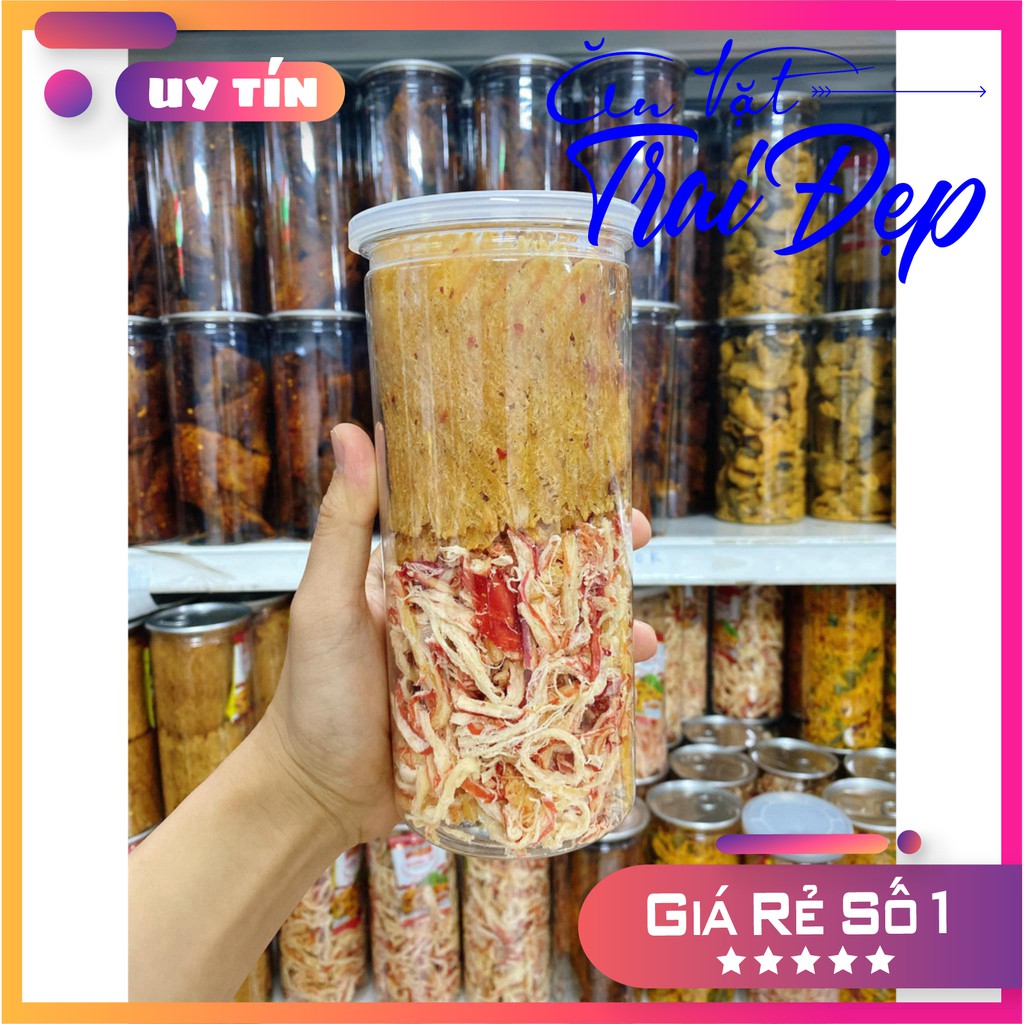 Mực Mix 2 Vị hủ Pet 300g - Trai Đẹp Snack | BigBuy360 - bigbuy360.vn