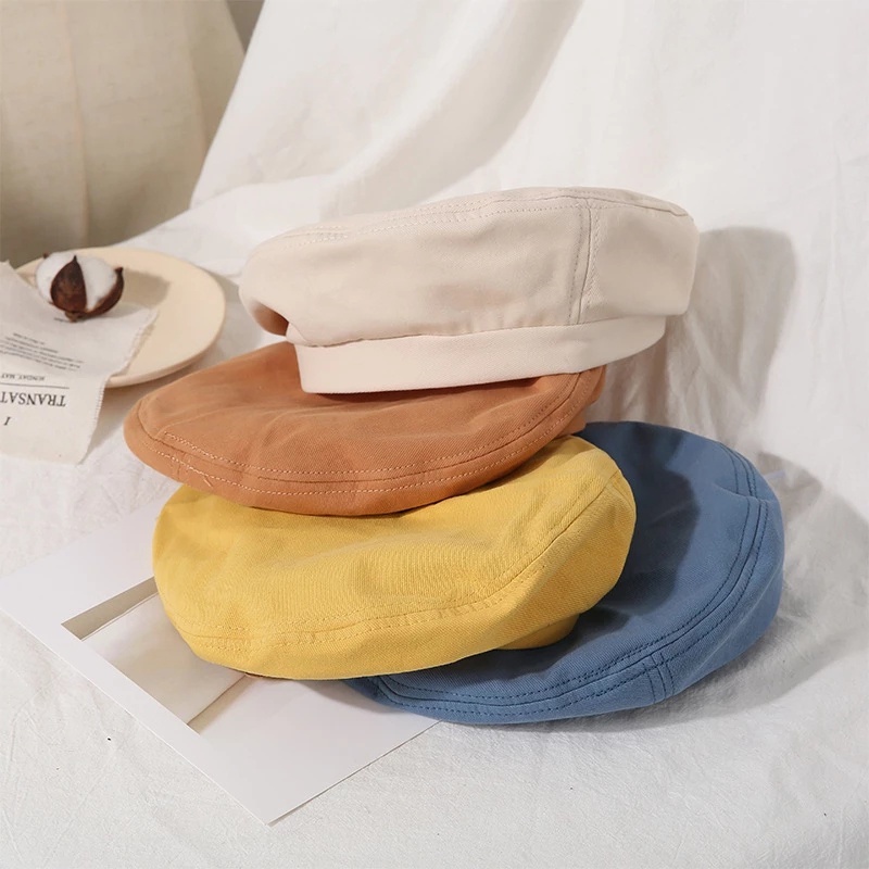 Mũ Beret Vải Cotton Thời Trang Vintage Cho Nữ