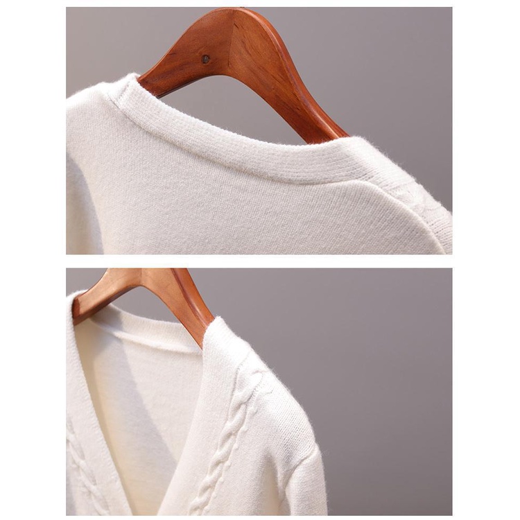 Áo Khoác Cardigan Dệt Kim Dáng Rộng Dài Trung Bình Thời Trang Thu Đông Mới Dễ Phối Đồ Phong Cách Hàn Quốc Cho Phụ Nữ Trung Niên