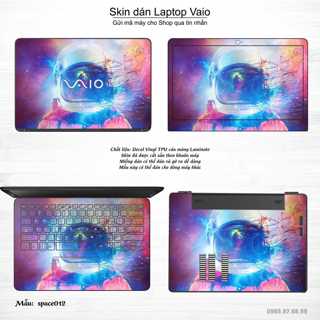 Skin dán Laptop Sony Vaio in hình không gian _nhiều mẫu 2 (inbox mã máy cho Shop)