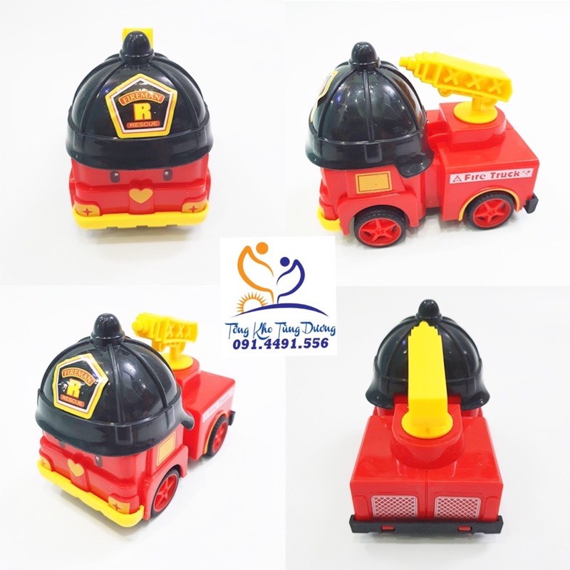 Bộ 4 xe ROBOCAR POLI chạy đà