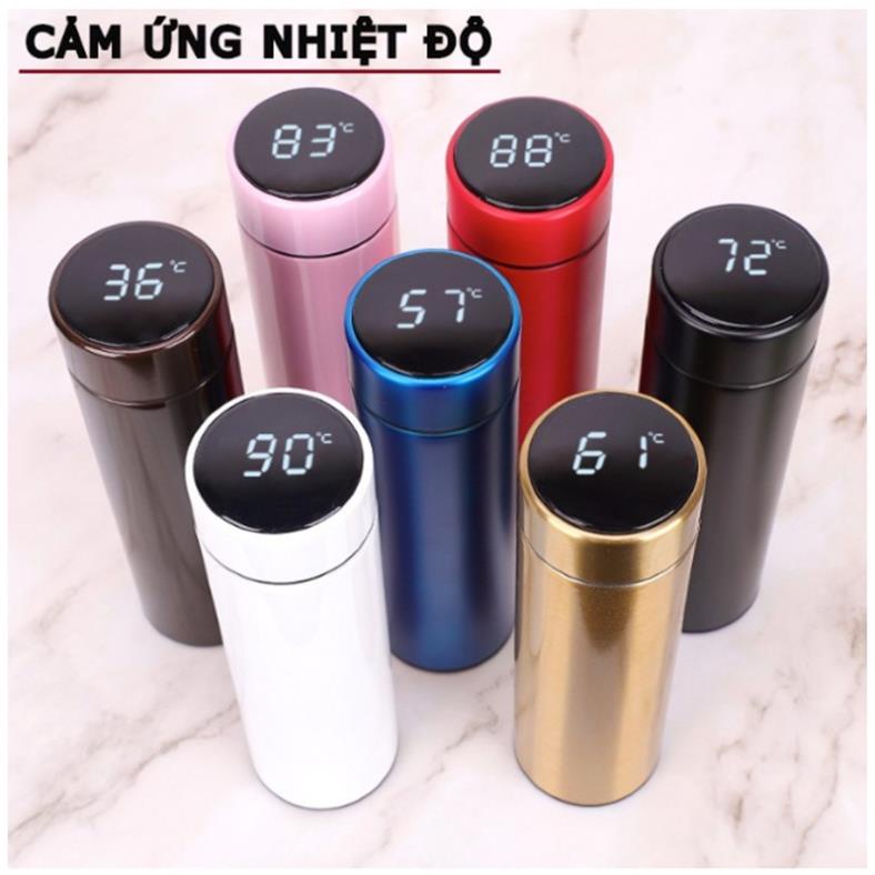 Bình Giữ Nhiệt Inox Có Cảm Biến Màn Hình LED Báo Nhiệt Độ - Dung Tích 500ml