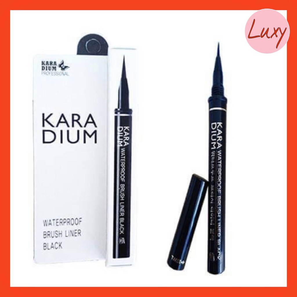 [Chính Hãng] Bút Kẻ Mắt Karadium Waterproof Brush Liner Black Siêu Mảnh, Chống Trôi, Chống Lem - LUXYCOSMETIC