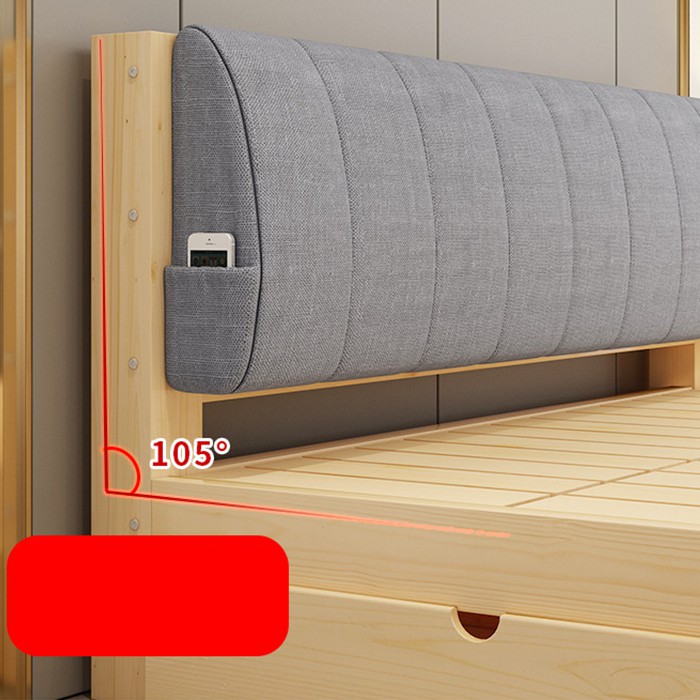 Giường gỗ thông minh, hiện đại GUT002 tựa lưng da | BigBuy360 - bigbuy360.vn