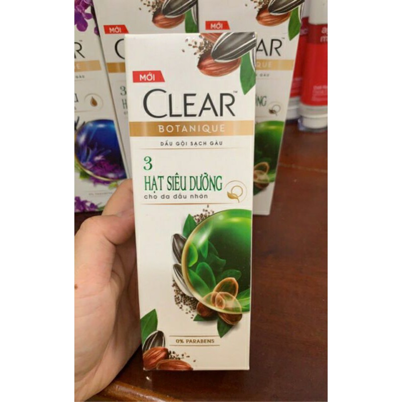 Dầu gội clear Botanique 3 hạt siêu dưỡng 180g