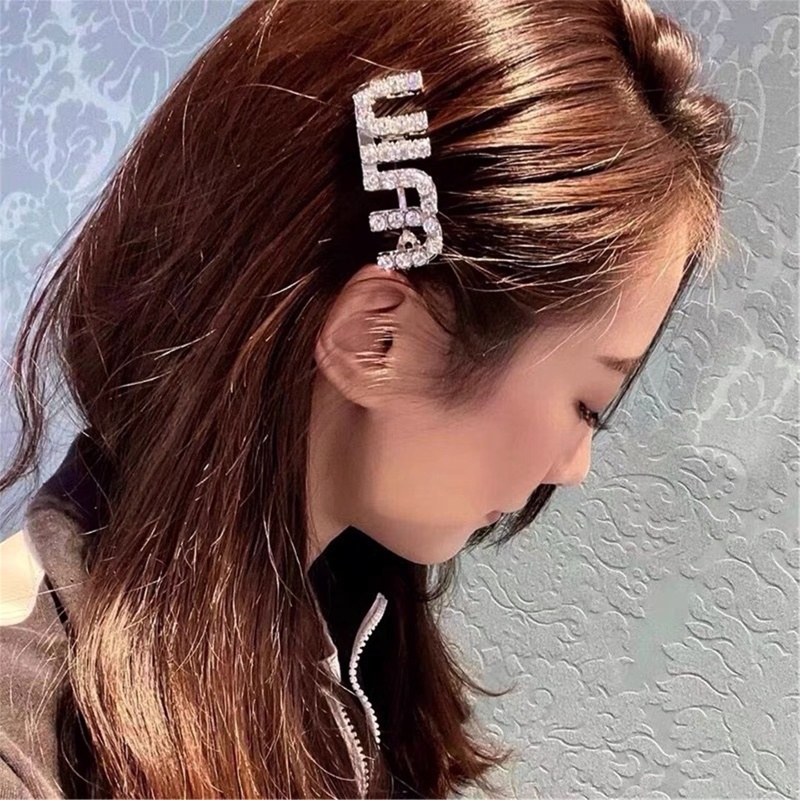 ✿ Trâm Cài Tóc Kim Loại Hình Chữ Cái Thời Trang