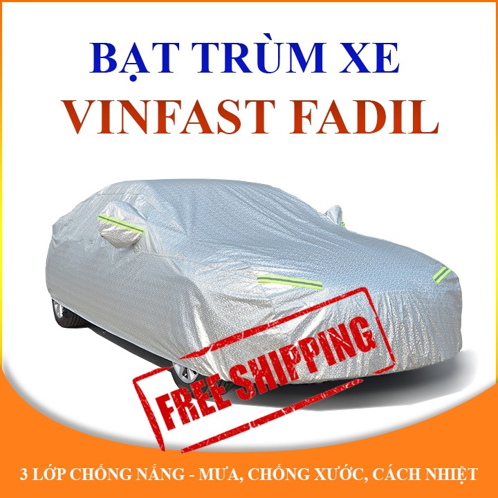 Bạt che phủ xe ô tô 5 chỗ Vinfast Fadil chống nắng mưa - bạt trùm xe ô tô 3 lớp chống nóng không thấm nước