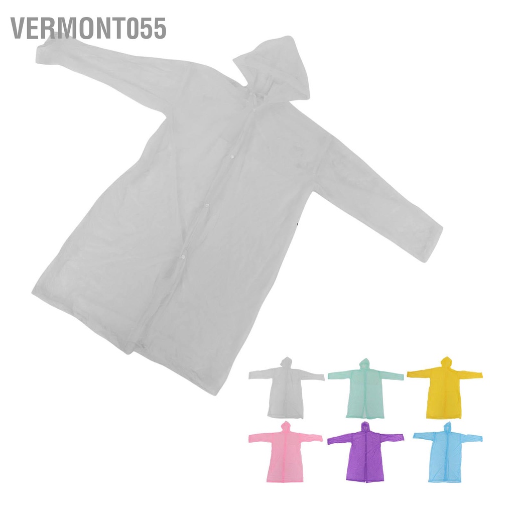 Có thể bán buôn Áo mưa di động chống thấm nước đa năng có mũ trùm và tay áo thể tái sử dụng cho người lớn Unisex Vermont055 Hàng giao ngay