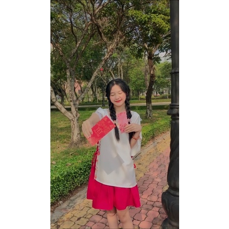 Áo phối gấm shanghai có clip thật (áo riêng váy riêng)