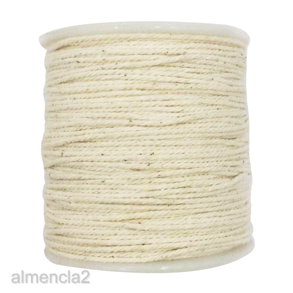 100 Meters Natural Cotton Rope Twisted String Cord Twine Sash Crafts Decor