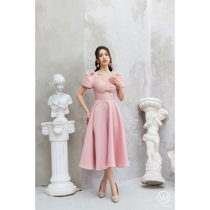 free ship đầm xòe nữ thiết kế tafa dự tiệc sang chảnh cực hot pu