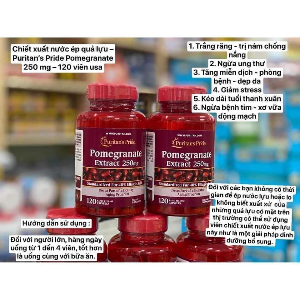 Viên uống chống nắng lựu đỏ +2.2% shopee