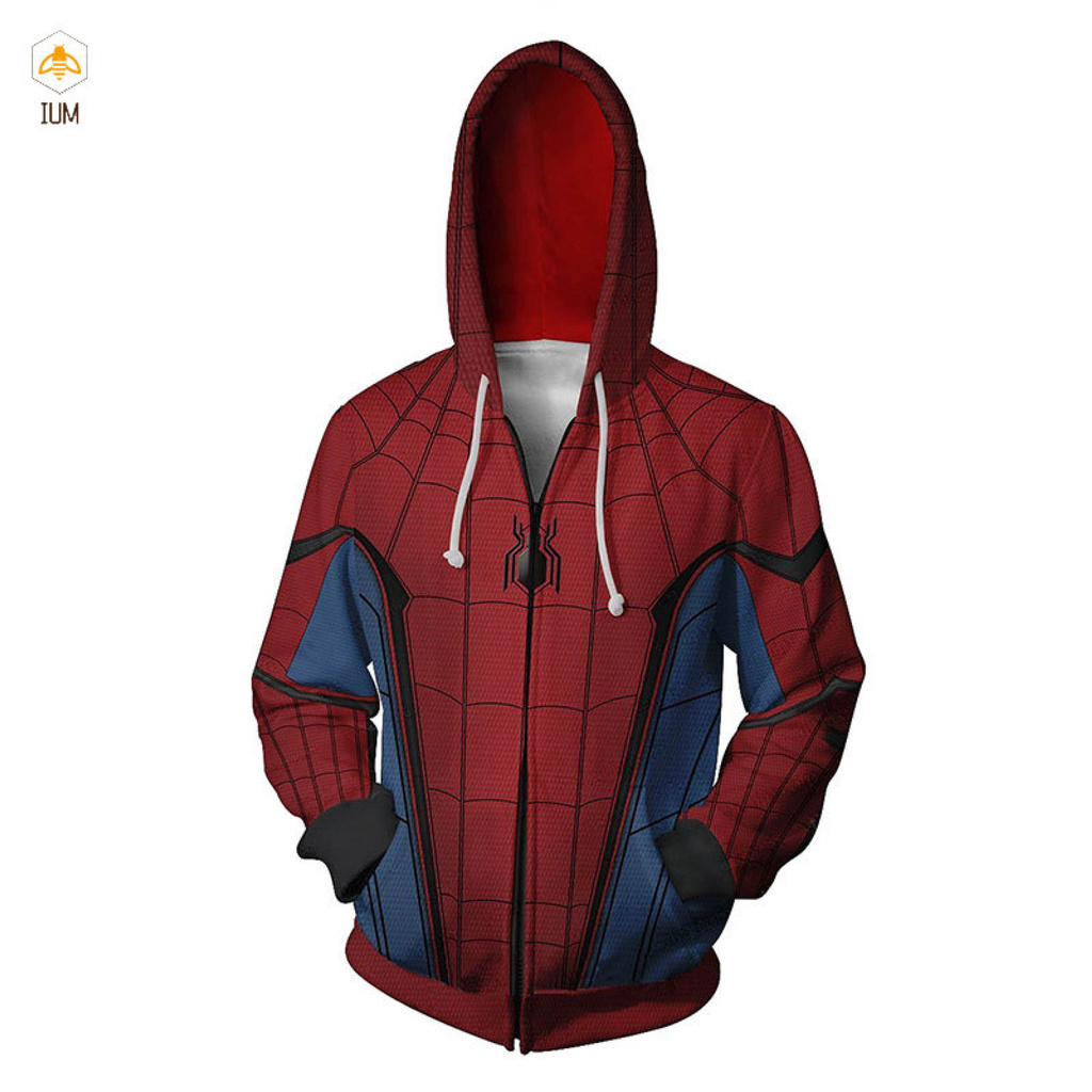 IUM Bé Áo, Áo Hoodie 3D Người Nhện, Áo Thun Áo Nỉ Dài Tay Cho Bé Trai Trẻ Em-168