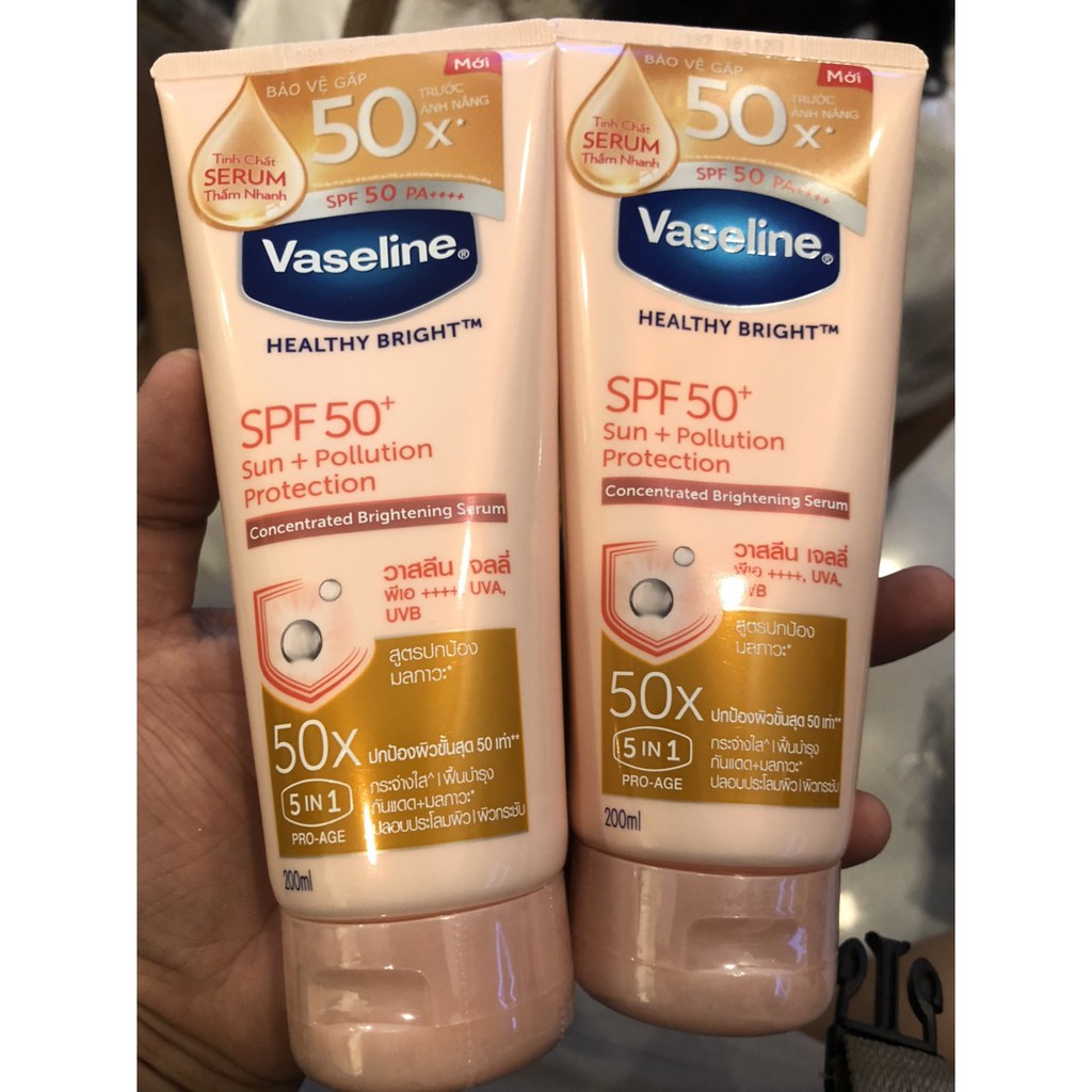 Sữa Dưỡng Thể Trắng Da Vaseline 50x SPF 50 PA++++ 200ml