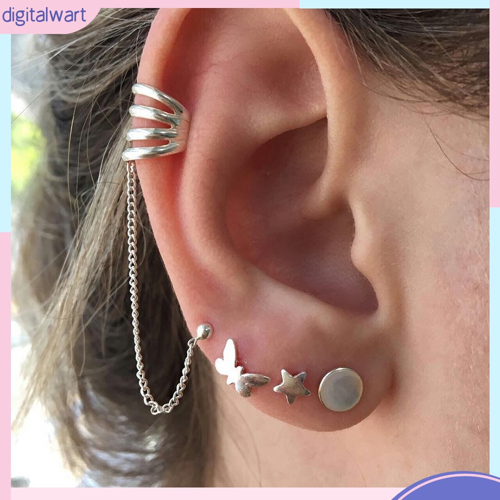 Set 4 khuyên tai phong cách Bohemian đơn giản cá tính dành cho nữ
