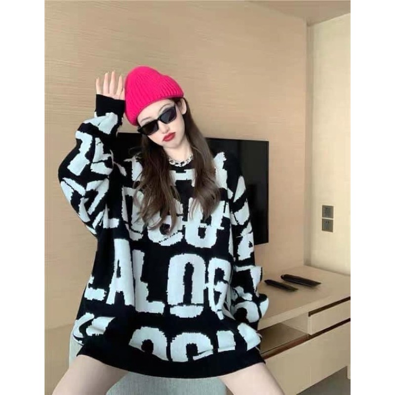 Áo len chữ hàng qc