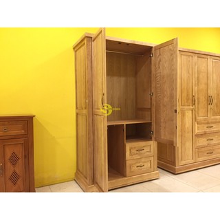 Tủ Quần Ao Gỗ Sồi 2 Canh Giường Ngủ Noithatthaicong Com