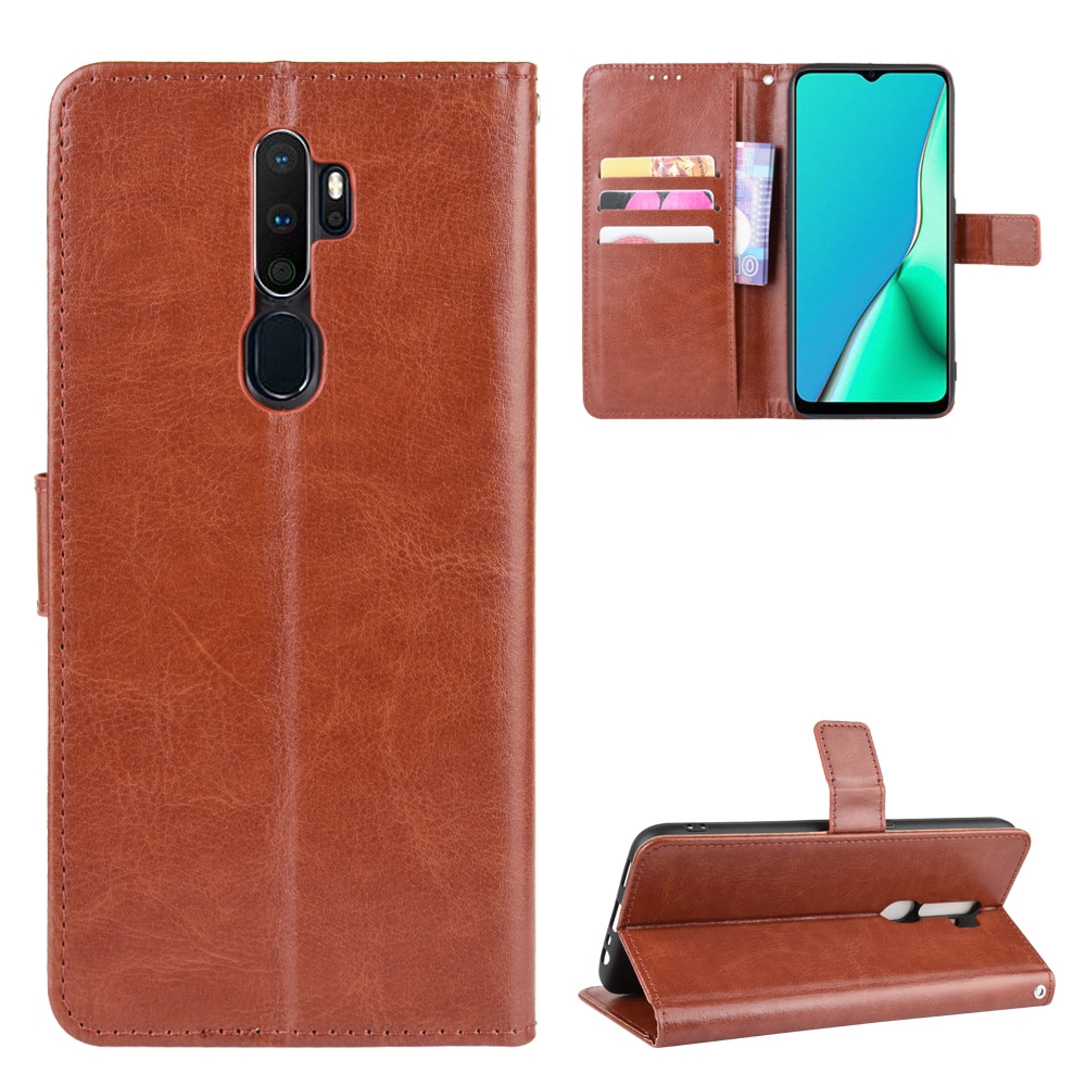 OPPO A9 2020 A5 2020 K5 K3 A1K F11 ProBao da điện thoại nắp lật có ngăn đựng thẻ bằng PU cho
