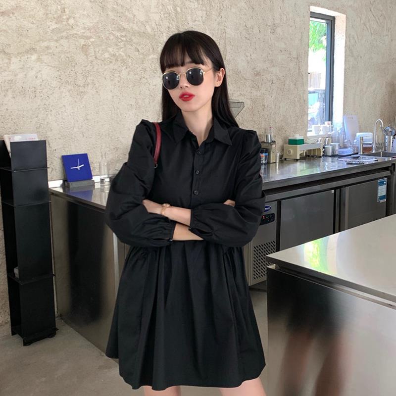 Đầm sơ mi dài tay thiết kế mới thanh lịch thời trang mùa xuân hè dành cho nữ