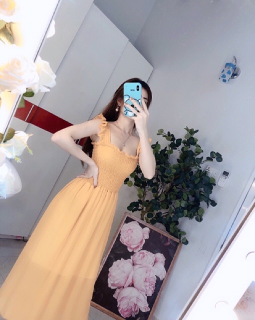 Đầm maxi cánh tiên bo chun (hình thật+video) | BigBuy360 - bigbuy360.vn