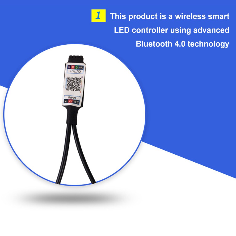 Bộ Điều Khiển Đèn Led 24 Phím Bluetooth Rgb + Điều Khiển Hồng Ngoại Cho Dây Đèn Led