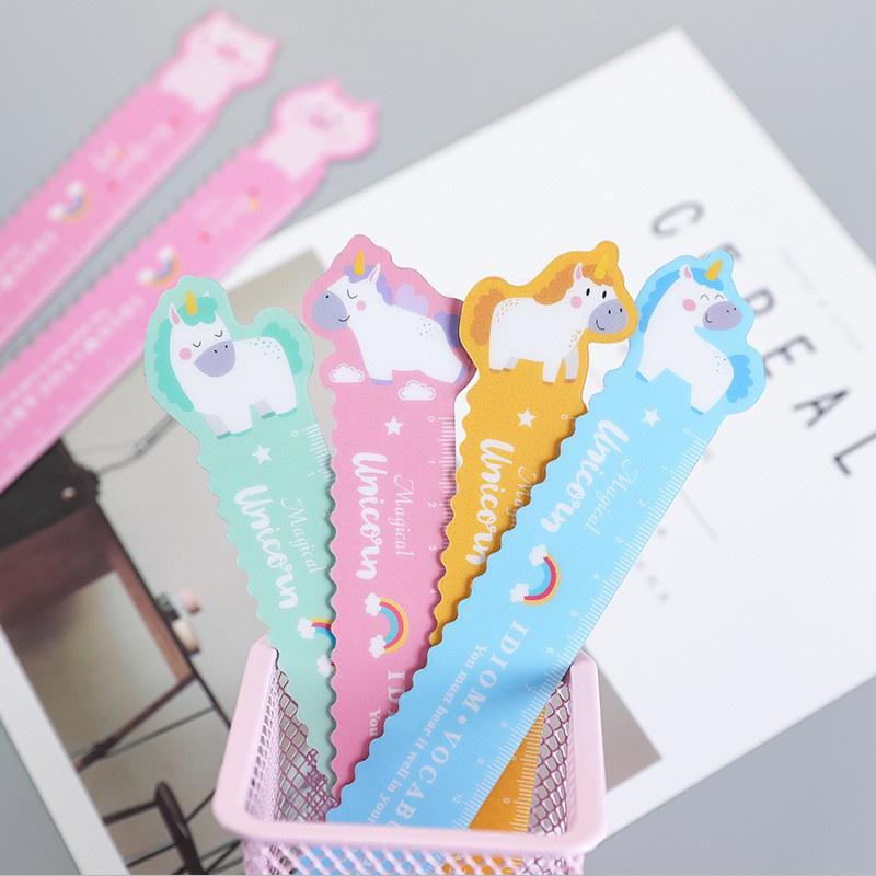 Thước kẻ dẻo 15cm MAGICAL , chất kiệu nhựa dẻo cao cấp nhiều mầu sắc, hình dễ thương. Thước kẻ học sinh - Loki Kids