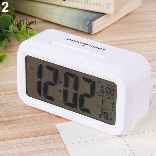 Đồng hồ báo thức điện tử kèm lịch và nhiệt kế