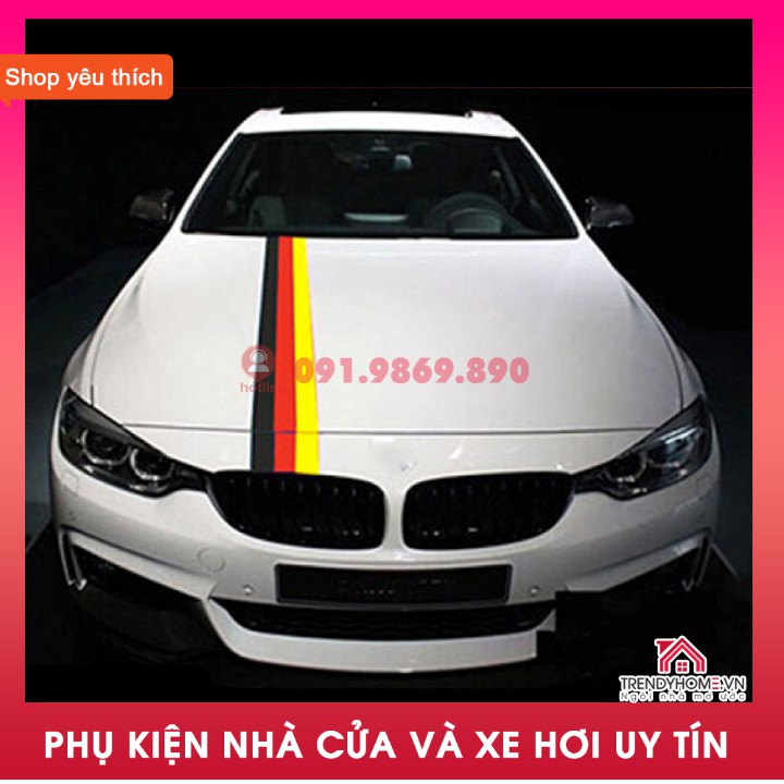 Freeship PK ô tô | decal dán xe thể thao phong cách BMW M sport, cờ ý, đức, pháp, loại cao cấp độ bền cao