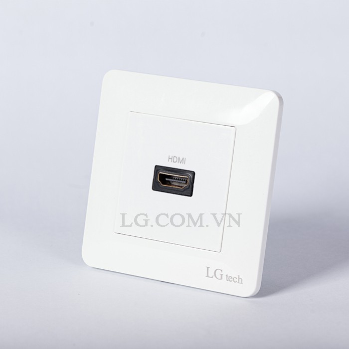 Mặt âm tường nhân HDMI LGtech – HDMI wallplate chuẩn vuông LG-TT-0081 - Hàng Chính Hãng