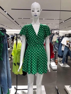 JUMSUIT CHẤM BI TRẮNG ZARA