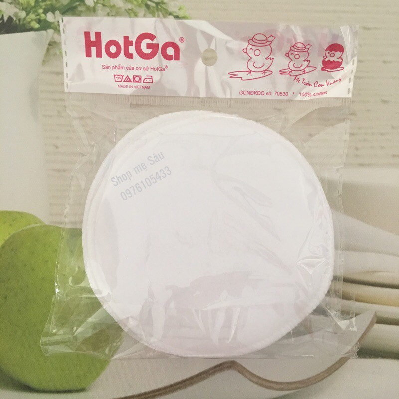 Miếng lót thấm sữa bằng vải giặt được thương hiệu Hotga (2 cặp)