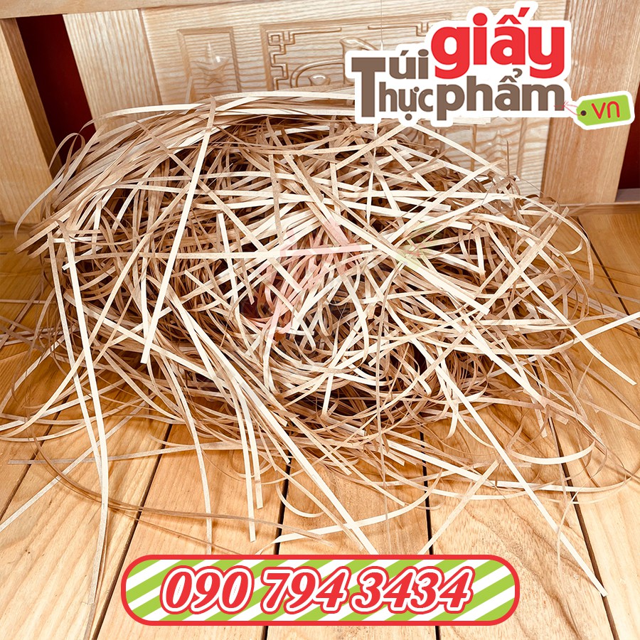 1kg Giấy Rơm Hút Ẩm Kraft Lót Hộp Quà (Kraft) - 3mm cắt đều