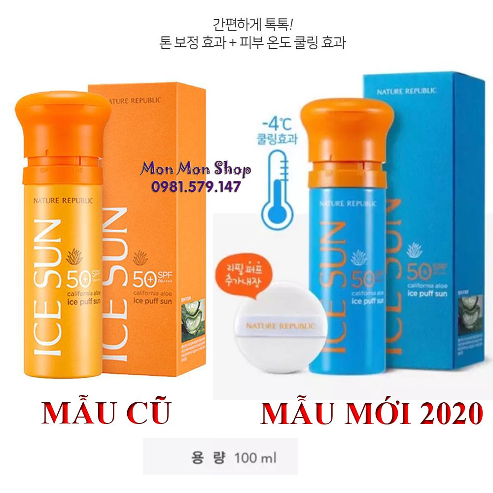 [Mẫu mới 2020] Kem Chống Nắng Ice Sun Nature Republic SPF 50 PA+++ ( icesun lên tone)