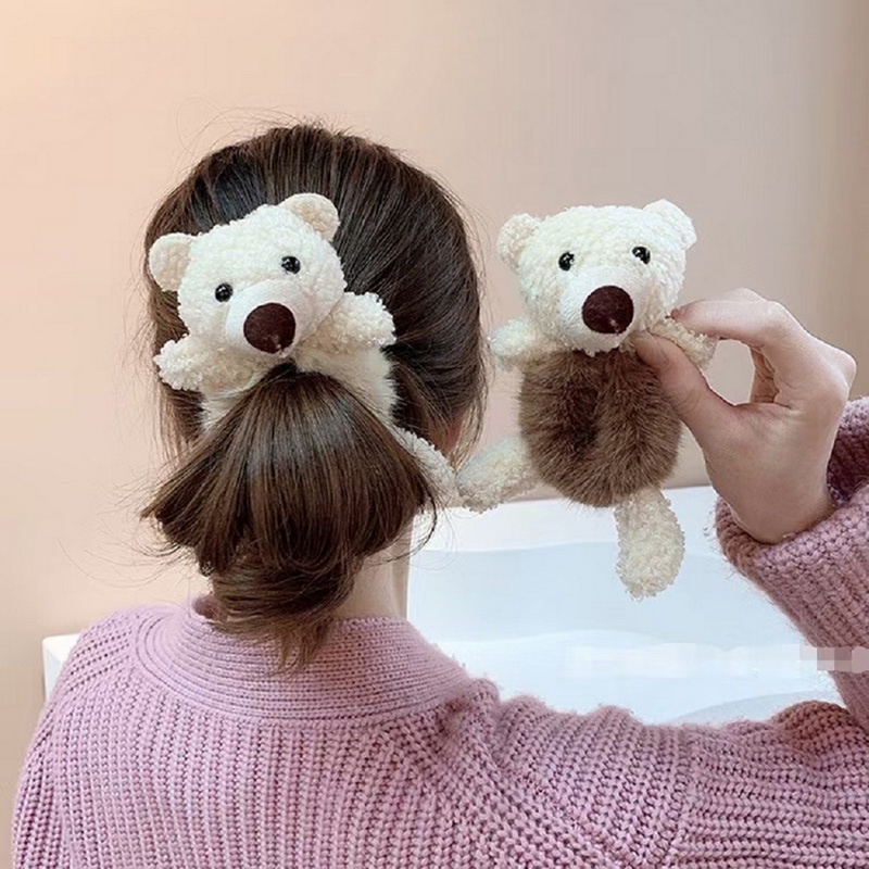 Dây Buộc Tóc Hình Gấu Bông Dễ Thương Cho Nữ