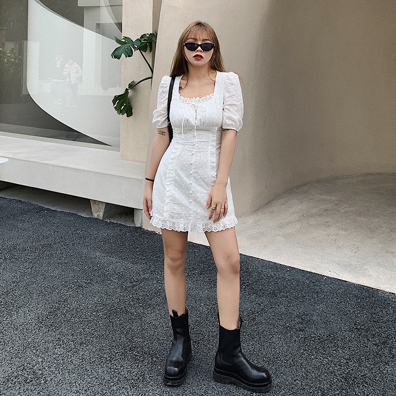 Đầm dự tiệc body ngắn tay dáng ôm ulzzang Hàn Quốc, Váy body dáng ngắn dự tiệc - Roxie | BigBuy360 - bigbuy360.vn