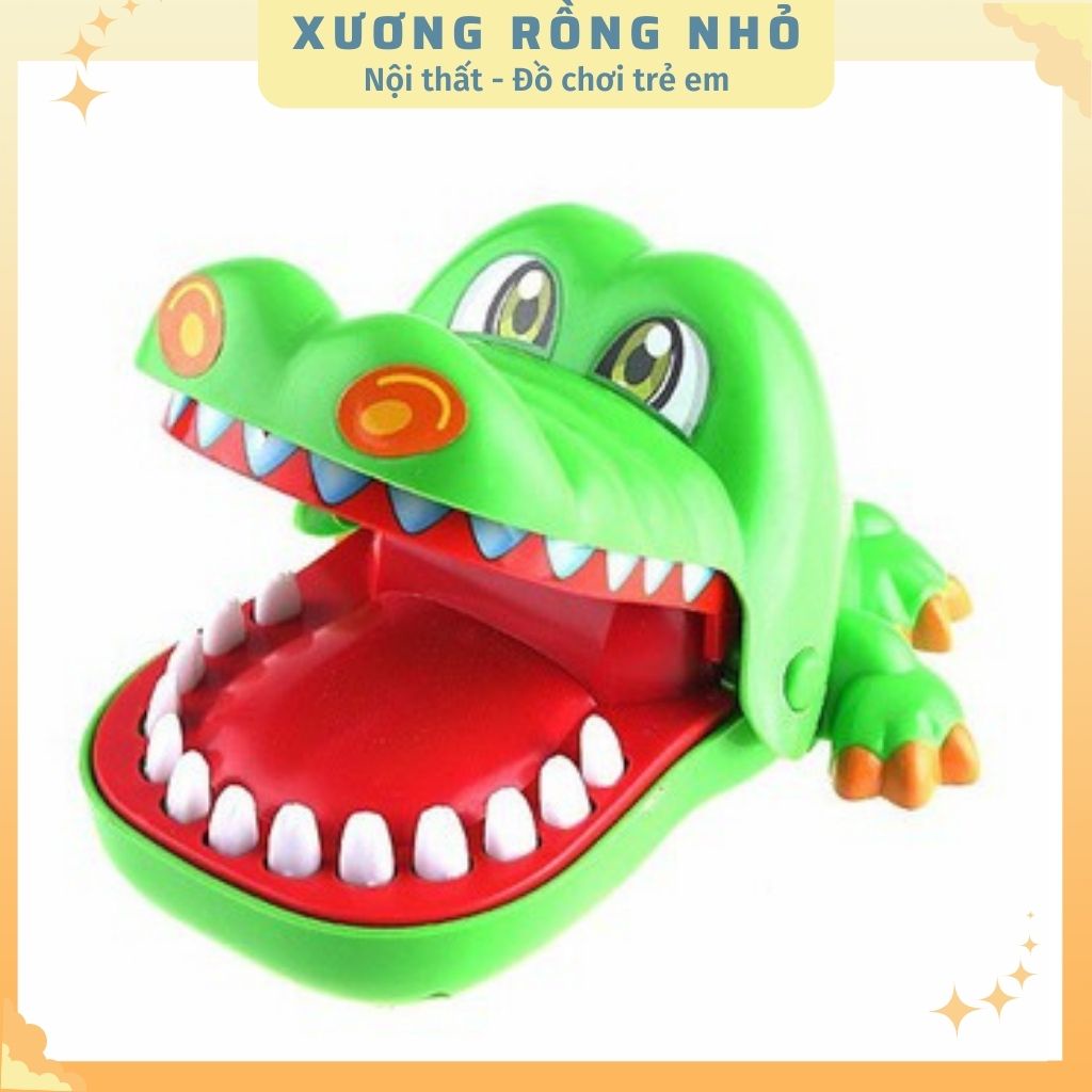 Cá sấu cắn tay loại to cho bé - đồ chơi khám râng cá sấu giải trí vui nhộn - Xương Rồng Nhỏ