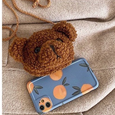 Túi đeo chéo cho bé gái bé trai từ 1-5 tuổi, túi đeo thời trang trẻ em hình gấu chất liệu len Bunakids PK07