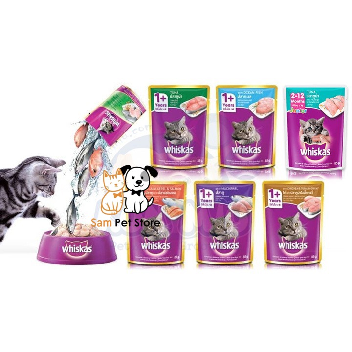 Pate WHISKAS cho mèo gói 85gr