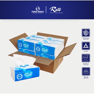 Khăn giấy rút đa năng ROTO - RT20-2, 20 gói, hai lớp, 100% bột giấy nguyên sinh, dùng lau bếp, bọc thực phẩm