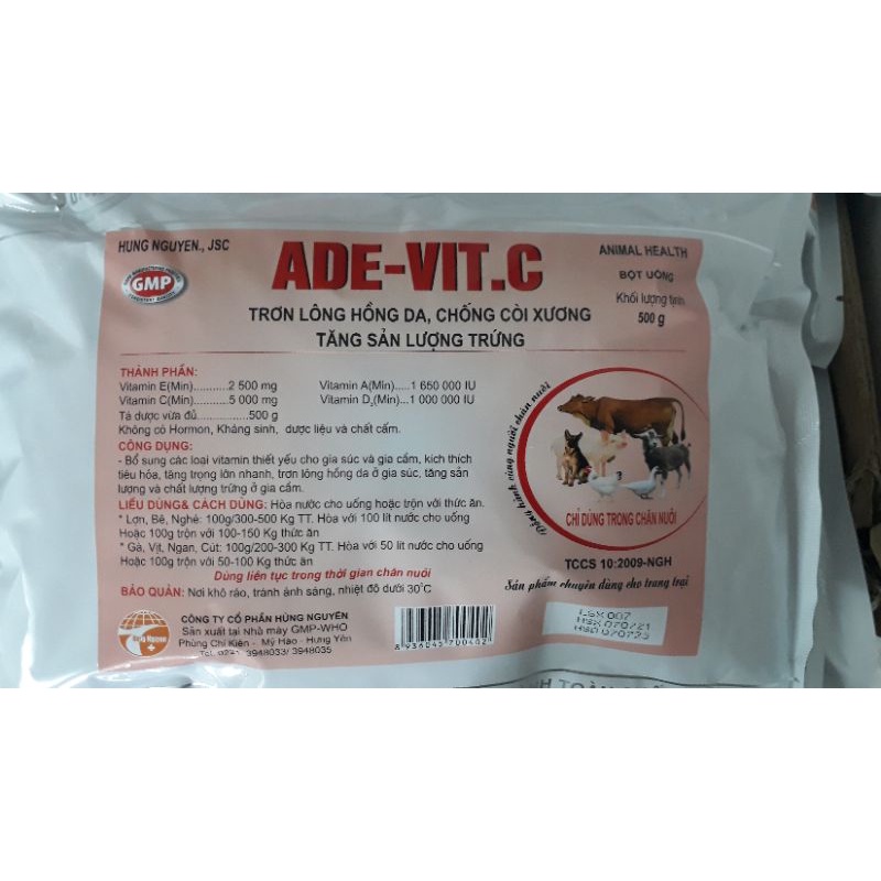 Vitamin ADE cho gia súc, gia cầm