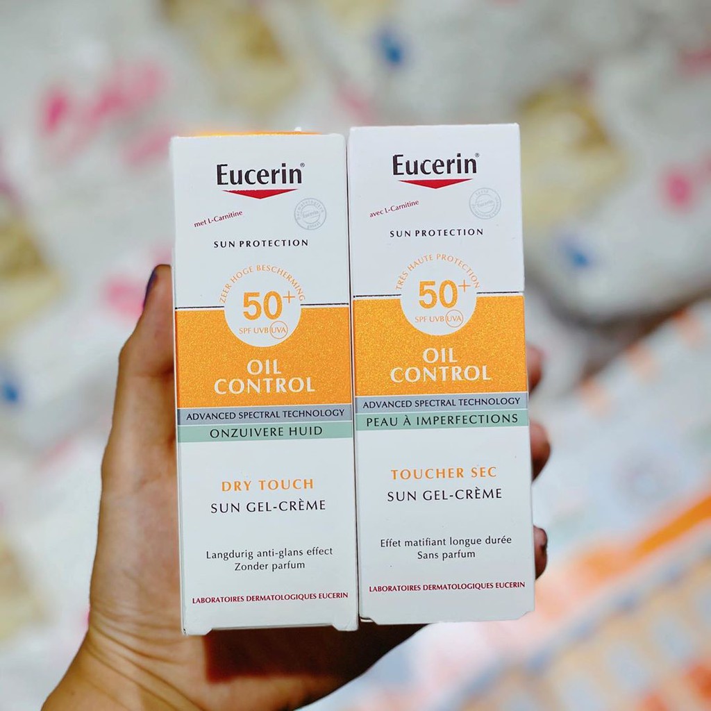 Kem chống nắng cho da nhờn mụn Eucerin Sun Gel Cream Oil Control SPF50+