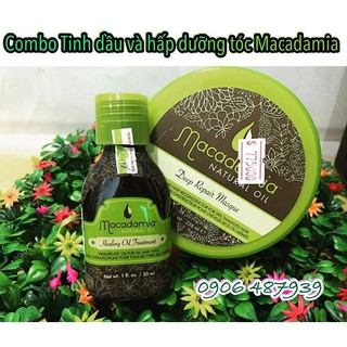 Combo tinh dầu Macadamia 30ml + Hấp Macadamia 250ml { New 2024 }