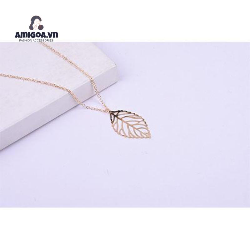 Vòng cổ Mặt Chiếc Lá Đôi Thời Trang Dành Cho Nữ