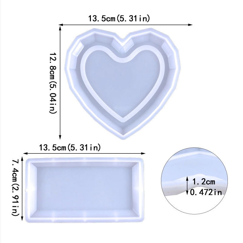 Khuôn Silicone Làm Giá Đỡ Đèn Cầy Hình Vuông Tiện Dụng