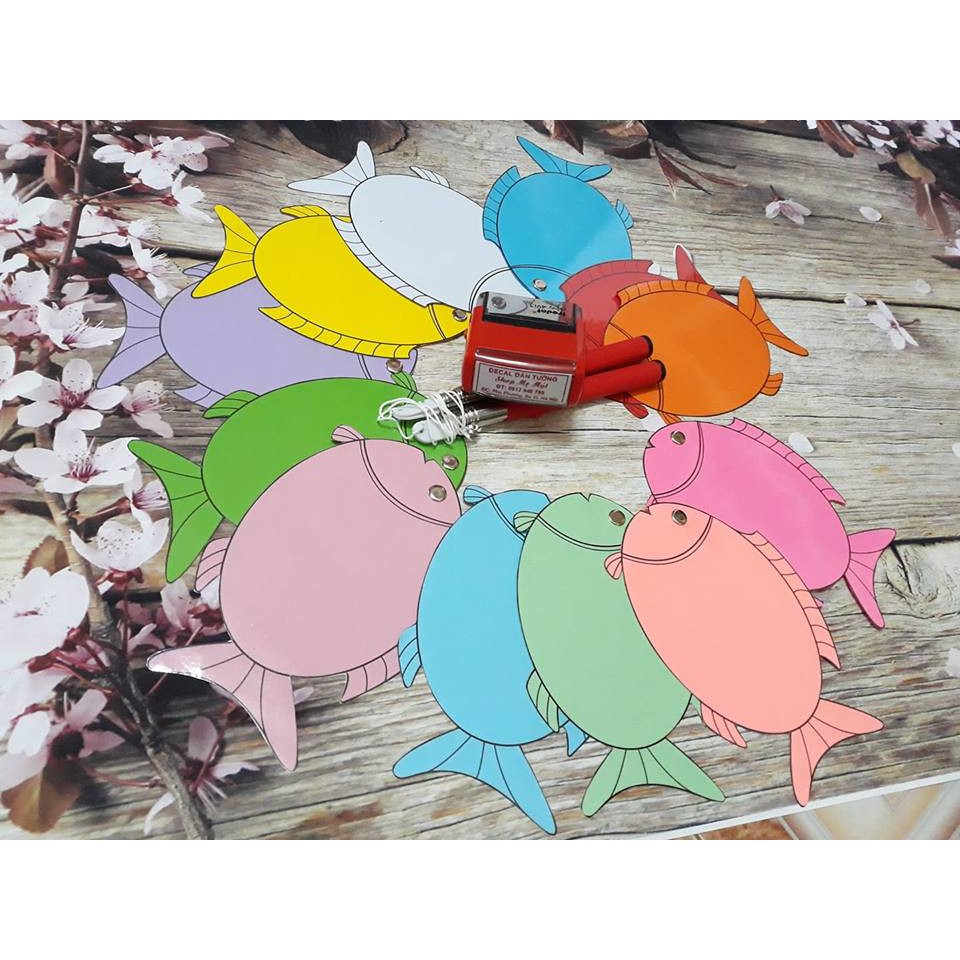 Bộ câu cá 12 CON nhiều mầu dùng làm giáo cụ dạy học đồ dùng học tập