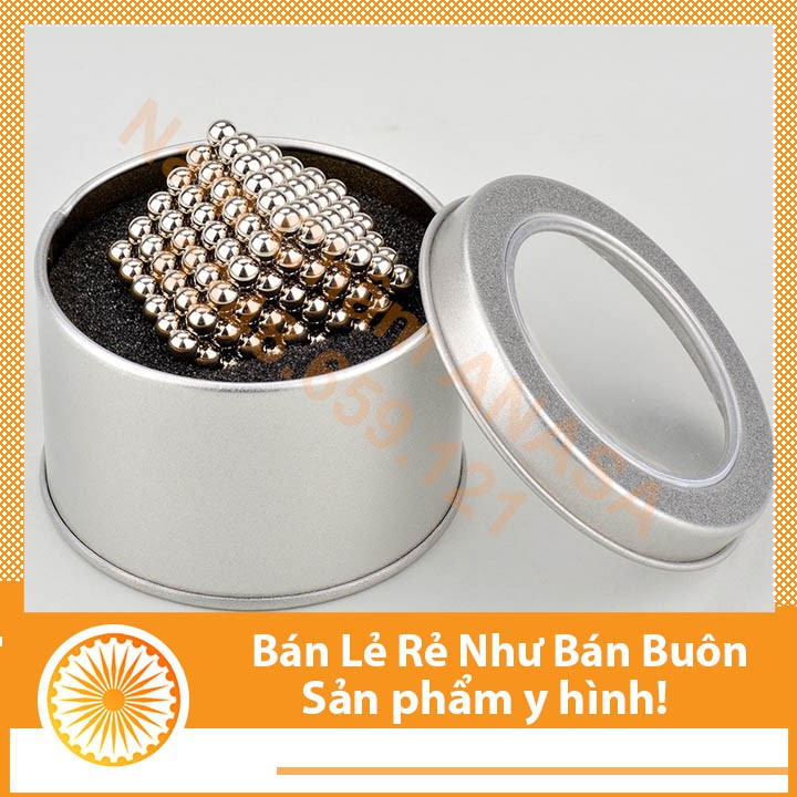 Hộp nam châm bi tròn xếp hình thông minh 216 viên loại 5mm