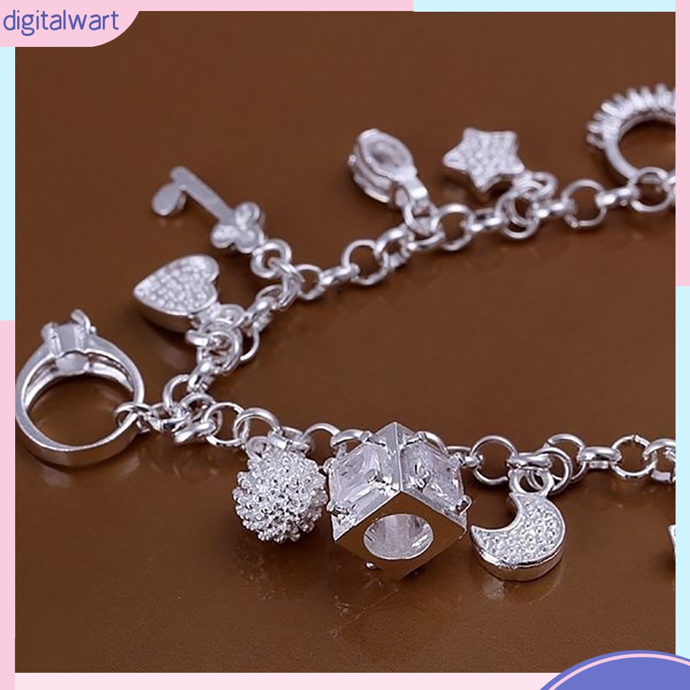 Vòng Đeo Tay Mạ Bạc Kiểu Dáng Đơn Giản Thanh Lịch Dành Cho Nữ