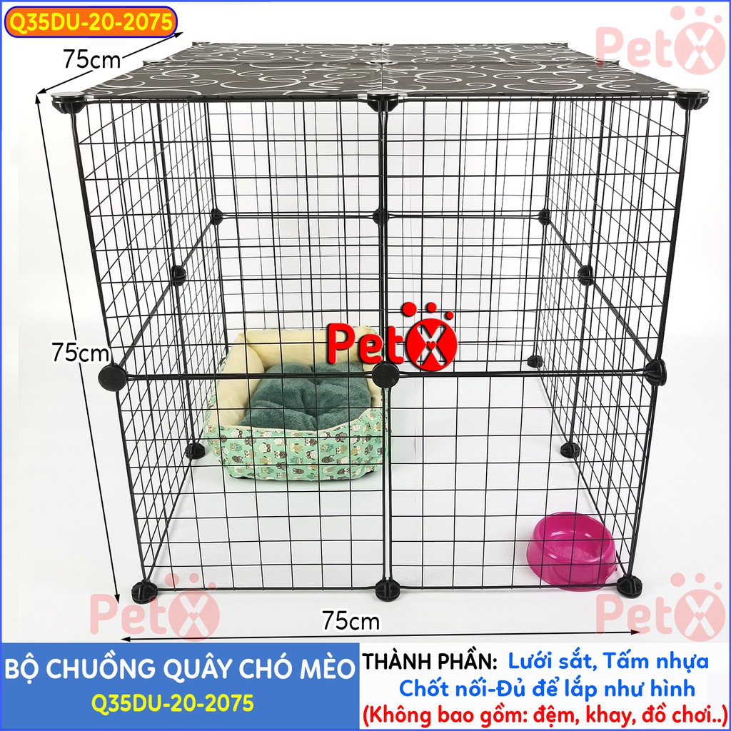 Quây chuồng chó mèo lắp ghép nuôi thú cưng sơn tĩnh điện giá rẻ-7 RUBY DECOR